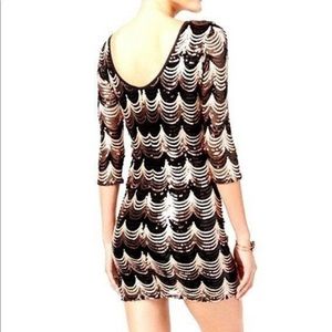 Crystal Doll Black and Gold Party Dress